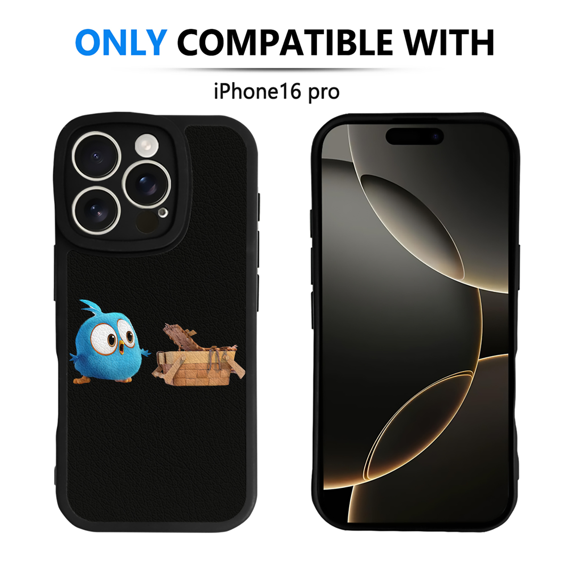 （画像用） Angry Birds アングリーバード 【iPhone 16シリーズ対応】シリコンスマホケース（レザー調） 材質：シリコン